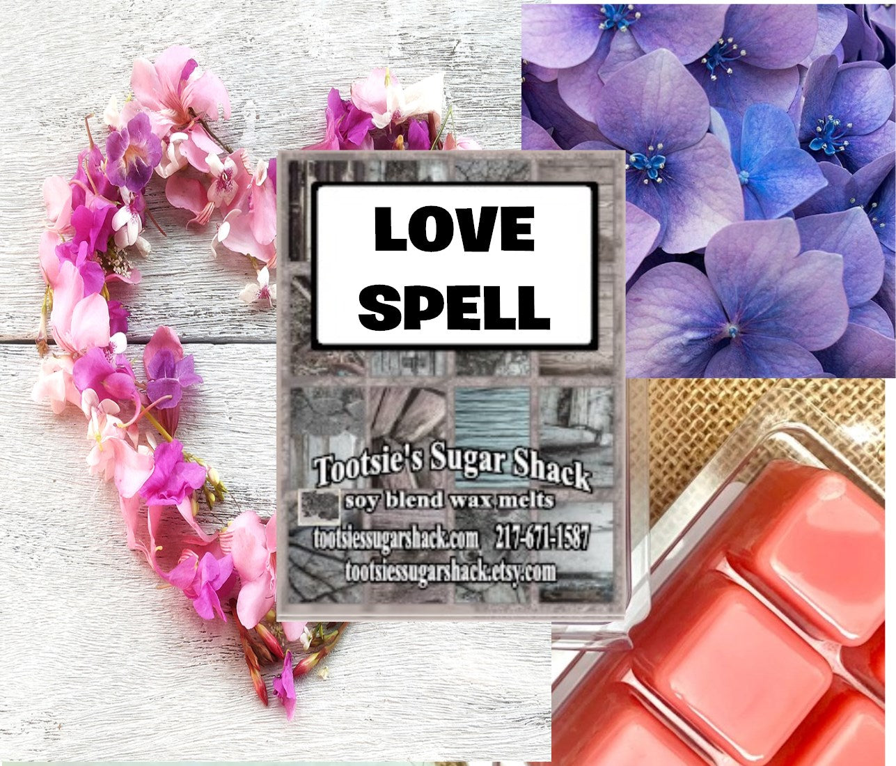 Love Spell Scented Wax Melt Tarts, Pack of 4